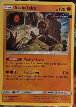 Pokemon - Stakataka SM209 - Sun & Moon Black Star Promo - NM - Image 1