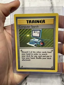 Computer Search – Pokemon TCG Base Set 71/102 Rare NM Near Mint Pokemon Nintendo - Image 1