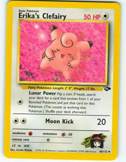 Erika's Clefairy - 40/132 Gym Challenge - Pokemon TCG - 2000 - Image 1