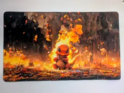 Charmander CCG Playmat - Pokemon Charmander TCG Playmat - TCG 24x14in Brand New - Image 1