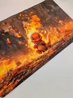 Charmander CCG Playmat - Pokemon Charmander TCG Playmat - TCG 24x14in Brand New - Image 2
