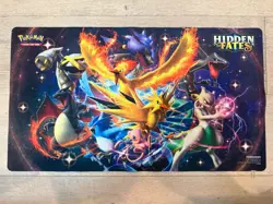 Pokemon TCG Hidden Fates Playmat Shiny Charizard, Rayquaza, Mewtwo 2019 - Image 1