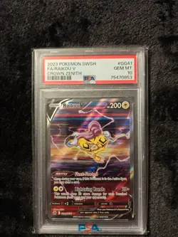 Pokemon 2023 Raikou V GG41/GG70 Full Art Crown Zenith GEM MINT PSA 10 - Image 1
