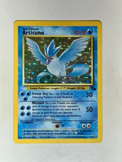 Articuno Fossil Holo Rare 2/62 Unlimited Pokemon TCG LP - Image 1