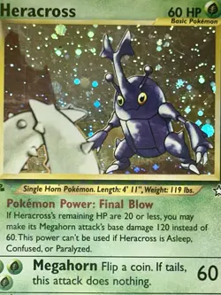 Heracross Holo Rare 1st Edition Neo Genesis 6/111 Pokemon TCG HP DAMAGE SEE PICS - Image 3
