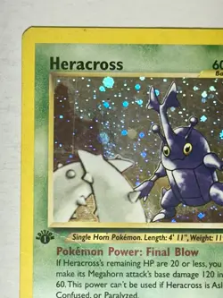 Heracross Holo Rare 1st Edition Neo Genesis 6/111 Pokemon TCG HP DAMAGE SEE PICS - Image 4