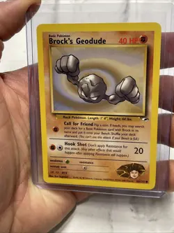 Pokemon Brock's Geodude - WOTC Gym Heroes Common 66/132 Unlimited 2000 NM/MT - Image 1