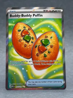 Pokemon - 167/132 Buddy-Buddy Poffin Trainer ME01 Mega Evolution Ultra Rare Holo - Image 1