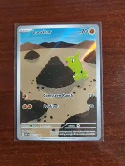 Larvitar Illustration Rare - 203/197 - Obsidian Flames Pokemon TCG 2023 - Image 1