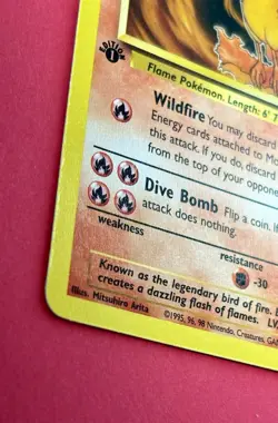 Moltres 27/62 Fossil Regular Non Holo 1st Edition Pokemon WOTC NM/LP - Image 2