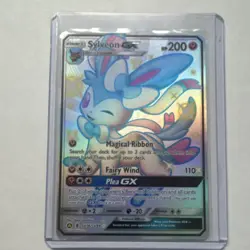 Pokemon Sylveon GX SV76/SV94 Hidden Fates Shiny Vault Shiny Holo Rare - Image 1