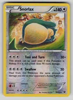 Snorlax 77/124 Fates Collide Pokemon Reverse Holo vLP - Image 1