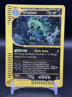 Tyranitar 29/165 Holo Rare Expedition Pokemon English E-reader WOTC MP - Image 1