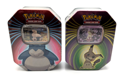 Lot of 2 Sealed 2021 Pokemon Snorlax & Mimikyu Knock Out Mighty Mysterious Tins - Image 1