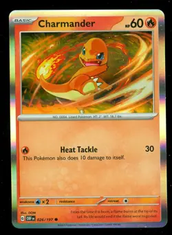 Pokemon CHARMANDER 026/197 Obsidian Flames - HOLO PROMO - - MINT - Image 1