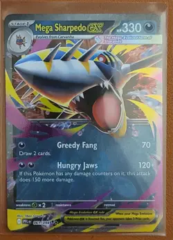 ☁ Mega Sharpedo ex 061/094 Phantasmal Flames Pokemon Double Rare NM - Image 1