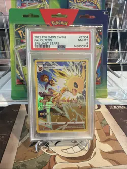 2022 POKEMON SWORD & SHIELD BRILLIANT STARS #TG04 FULL ART/JOLTEON PSA 8 - Image 1