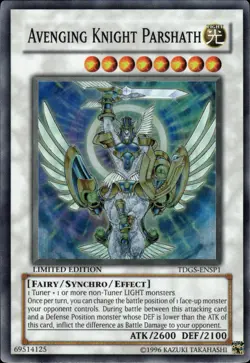 Avenging Knight Parshath - Super Rare Limited Edition TDGS-ENSP1 - LP - YuGiOh - Image 1