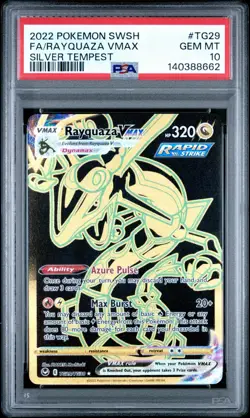 2022 Pokemon Silver Tempest Rayquaza VMAX Full Art #tg29 SWSH PSA 10 Gem Mint - Image 1