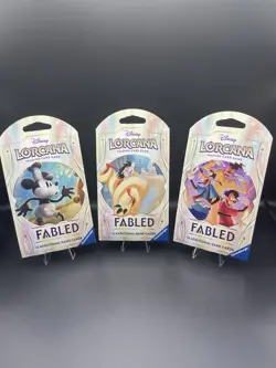 3x Packs Fabled Disney Lorcana Sleeved Booster Pack (Pack Art Set) - Image 1