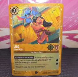 LILO ESCAPE ARTIST Lorcana 25/P2 PROMO Disney NM Card Sealed Gold Foil - Image 2