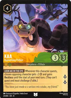 Kaa Hypnotizing Python 21/204 Reign of Jafar Disney Lorcana - Image 1
