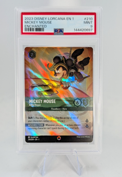 2023 DISNEY LORCANA EN 1-THE FIRST CHAPTER MICKEY MOUSE - ARTFUL ROGUE PSA 9 - Image 1