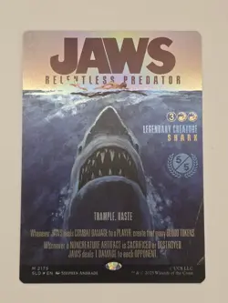 FOIL Jaws, Relentless Predator MTG SLD Magic The Gathering Secret Lair Drop - Image 1