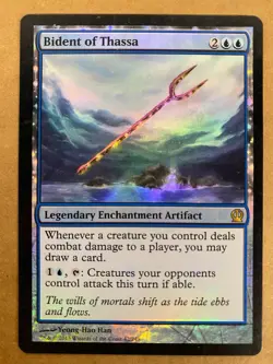 MTG 1x FOIL Bident of Thassa# 42 Theros Modern Magic the Gathering Card x1 NM - Image 1