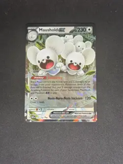 Pokemon Card Maushold ex 155/182 Paradox Rift Double Rare Near Mint - Image 1