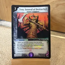 Duel Masters Trox, General of Destruction 3/55 Holo Card 2004 - Image 1