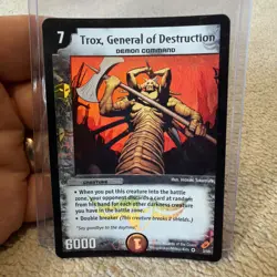 Duel Masters Trox, General of Destruction 3/55 Holo Card 2004 - Image 3