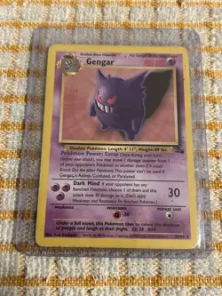 Pokemon TCG Gengar 20/62 Fossil Non-Holo Card - Image 3