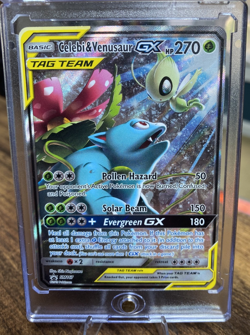 Pokemon Sun & Moon Ultra Rare Black Star Celebi & Venasaur-GX Promo Card #SM167 - Image 1
