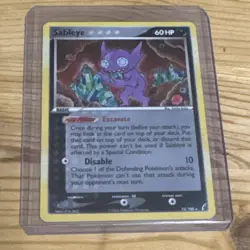 Pokemon Sableye EX Crystal Guardians 10/100 Holo Rare 60HP English Card - Image 1