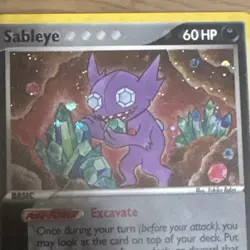 Pokemon Sableye EX Crystal Guardians 10/100 Holo Rare 60HP English Card - Image 2