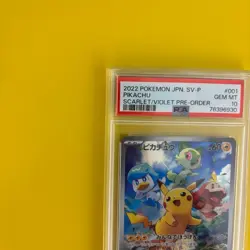 Pokemon Card PSA 10 Pikachu Promo 001/SV-P 2022 Pokemon Scarlet & Violet Japanes - Image 2