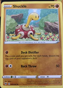 Pokemon Card 085/185 SHUCKLE - VIVID VOLTAGE - UNCOMMON - NM - Image 1