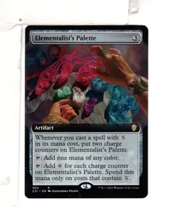 MTG SkeenAB Elementalist's Palette BORDERLESS from Commander 2021. NM. - Image 1