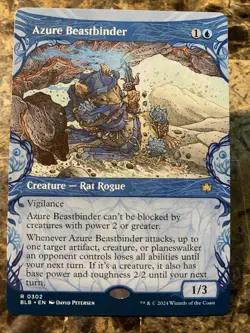 MTG TCG Bloomburrow Azure Beastbinder Showcase 0302 Regular Rare - Image 1