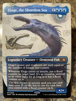 MTG TCG Bloomburrow Eluge, the Shoreless Sea 0288 Borderless Regular Mythic - Image 1