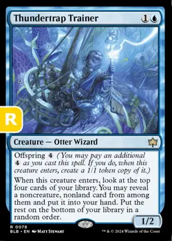 MTG Thundertrap Trainer Bloomburrow Rare Creature Otter Wizard NM - Image 1