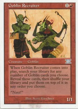 MTG: Sixth Edition: Goblin Recruiter: Lightly Played Condition - Image 1
