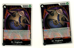 Set Of 2 Dr. Hogback Foil OP06-090 Rare One Piece Trading Cards - Image 1