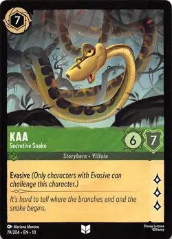Kaa Secretive Snake 79/204 Whispers in the Well Disney Lorcana - Image 1