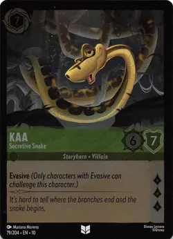 Kaa Secretive Snake Foil 79/204 Whispers in the Well Disney Lorcana - Image 1