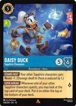 Daisy Duck Sapphire Champion 158/204 Whispers in the Well Disney Lorcana - Image 1