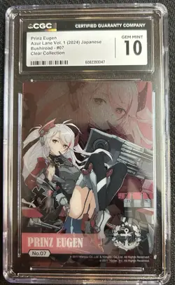 2024 Bushiroad Azur Lane Vol. 1 Clear Collection Prinz Eugen #07 CGC 10 GEM MINT - Image 1