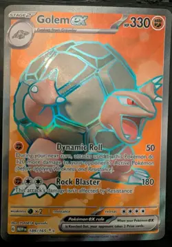 Pokemon TCG Card Golem EX 189/165 Scarlet & Violet 151 Full Art Ultra Rare - NM - Image 1