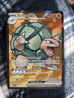 Pokemon TCG Scarlet and Violet Golem EX 151 Full Art Card 189/165 - Image 1